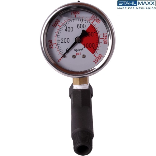 Manometer, 0 - 1000 bar, pre hydraulickú pumpu STAHLMAXX 106831, STAHLMAXX 115251