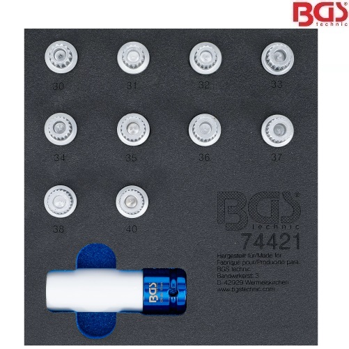 Modul 1/6 - hlavice na skrutky ráfika pre BMW, 11 dielov, BGS 74421