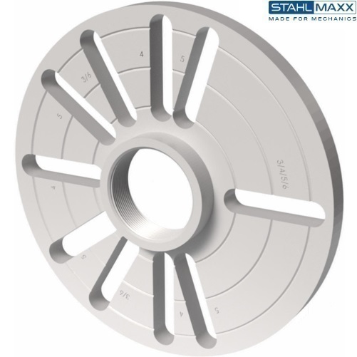 Adaptér na vyťahovanie náboja a hnacieho hriadeľa úžitkových vozidiel, Ø 220 mm, 3-, 4-, 5-, 6-otvorov, priemer skrutiek 98 - 135 mm, STAHLMAXX 123306